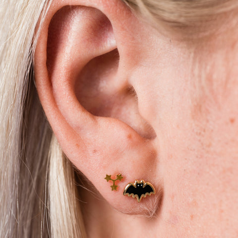 Tiny Star Trio Flat Back Stud Earrings