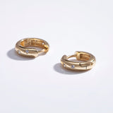Stars Huggie Hoop Earrings Sterling Silver