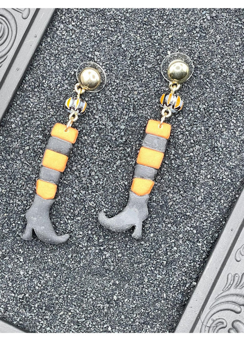 Salem Witch Stockings Dangle Earrings