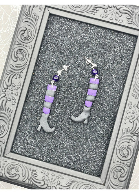 Salem Witch Stockings Dangle Earrings