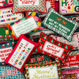 Needlepoint Pillow - Merry Martini'd