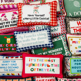 Needlepoint Pillow - It's the Most Wonderful Time of the Year