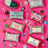 Needlepoint Pillow - Have Yourself A Merry Little Cocktail