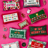 Mini Needlepoint Pillow - Santa Baby