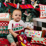 Mini Needlepoint Pillow - Santa Baby