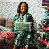 Needlepoint Pillow - Not My Reindeer Not My Sleigh