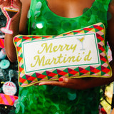 Needlepoint Pillow - Merry Martini'd