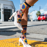 Supergirl Silhouette Shimmer Sheer Crew Sock