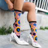 Supergirl Silhouette Shimmer Sheer Crew Sock