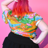 Landscape Tulip Sleeve Tee in Rainbow Farm