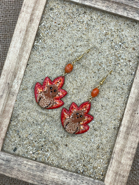 Cutie Turkey Dangle Earrings