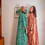 Talitha Cinched Waist Caftan In Jungle Spice