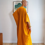 Talitha Cinched Waist Caftan in Saffron Sands
