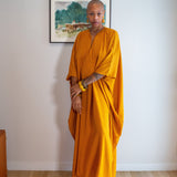 Talitha Cinched Waist Caftan in Saffron Sands