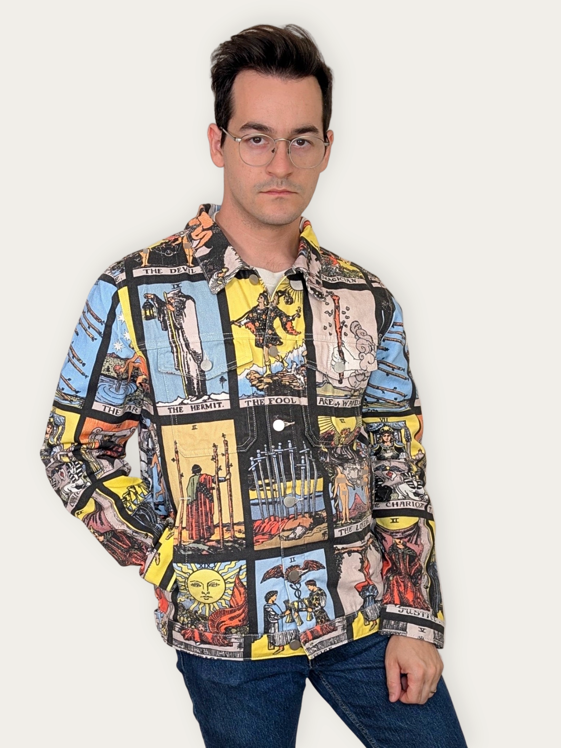 Unisex Tarot Card Denim Jacket