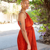 Tatjana One-Shoulder Maxi Dress in Solar Flare
