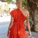 Tatjana One-Shoulder Maxi Dress in Solar Flare