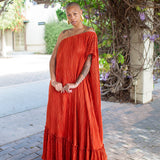 Tatjana One-Shoulder Maxi Dress in Solar Flare
