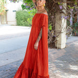 Tatjana One-Shoulder Maxi Dress in Solar Flare