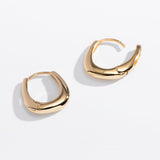 Teardrop Huggie Hoops Sterling Silver Earrings
