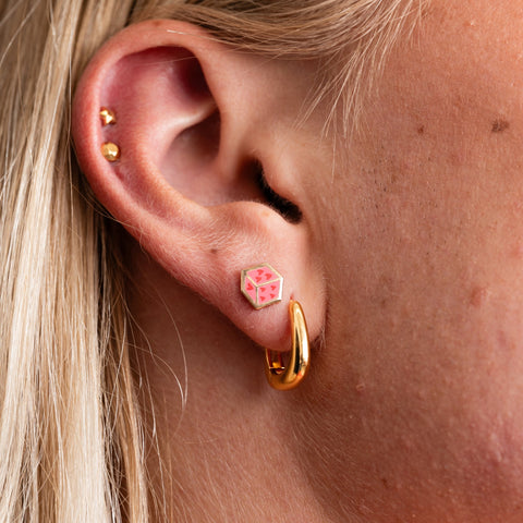 Teardrop Huggie Hoops Sterling Silver Earrings