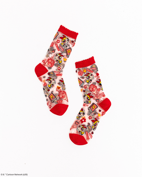 The Powerpuff Girls™ Blossom Shimmer Sheer Crew Sock