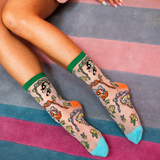 The Powerpuff Girls™ Coquette Shimmer Sheer Crew Sock