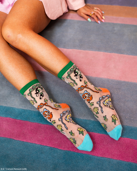 The Powerpuff Girls™ Coquette Shimmer Sheer Crew Sock