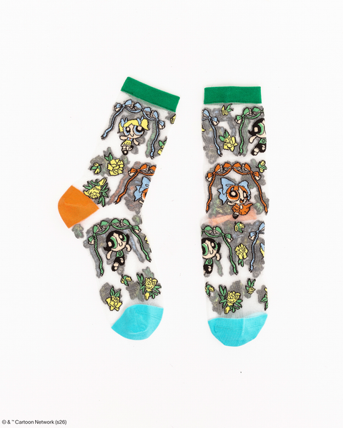 The Powerpuff Girls™ Coquette Shimmer Sheer Crew Sock