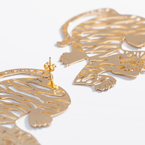 Big Tiger Earrings