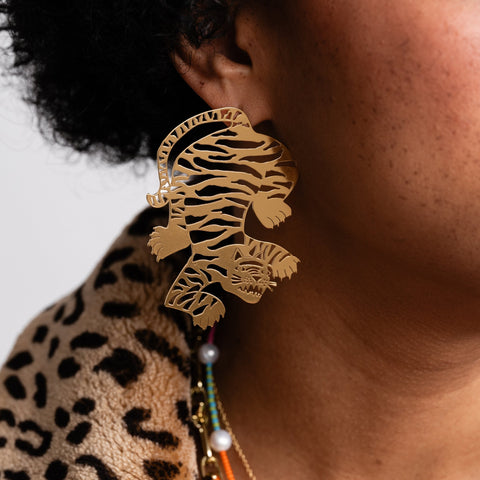Big Tiger Earrings