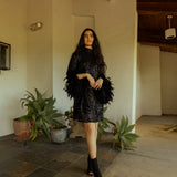 Time Warp Sequin Mod Mini in Frankie Black