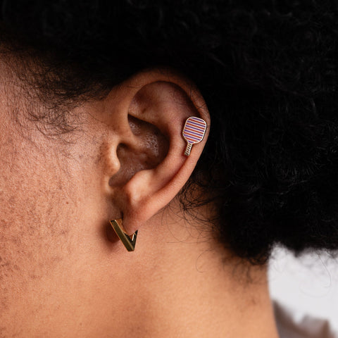 Triangle Huggie Hoop Earrings