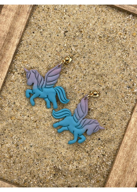 Unicorn Ombre Dangle Earrings - Purple
