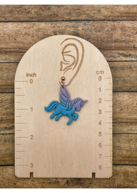 Unicorn Ombre Dangle Earrings - Purple