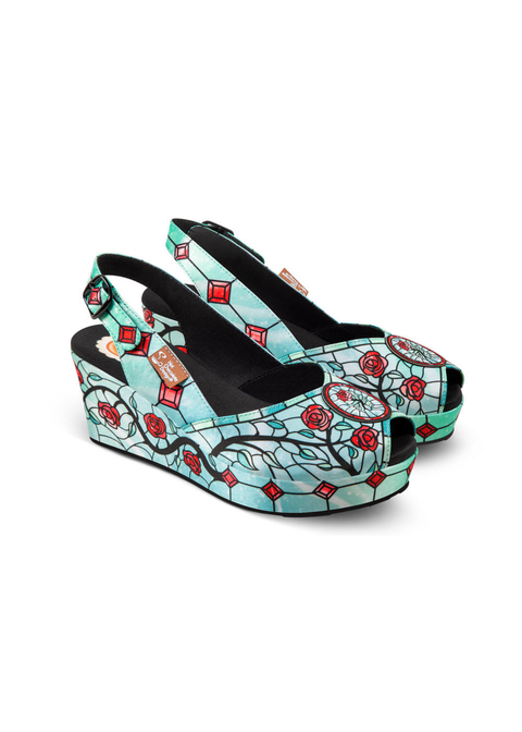 Chocolaticas® Stained Roses Women's Sandal