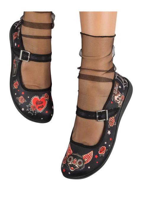 Chocolaticas® Dark Tattoo Women's Mary Jane Flat