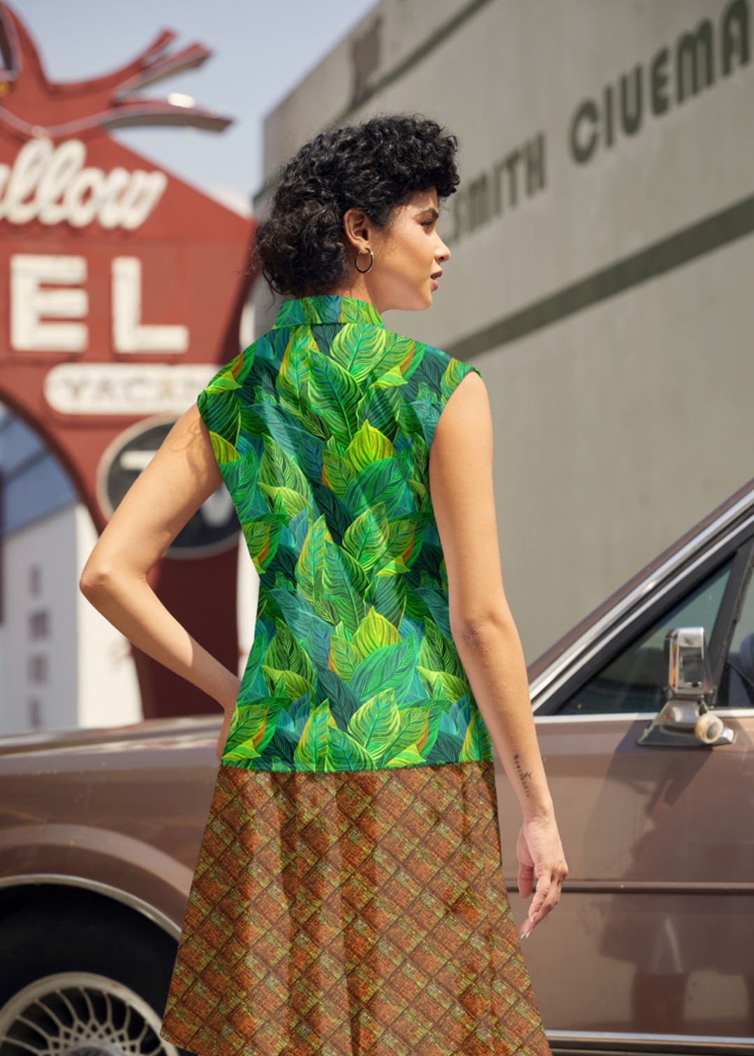 Vintage Style Bow Top in Leaves Print – ModCloth