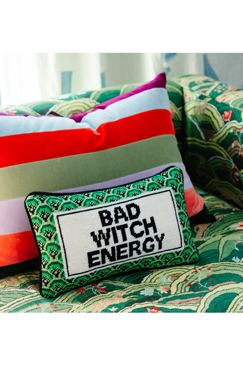 Needlepoint Pillow - Bad Witch Energy