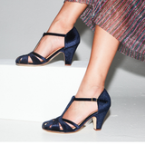 Sergi Velvet T-Strap Heels