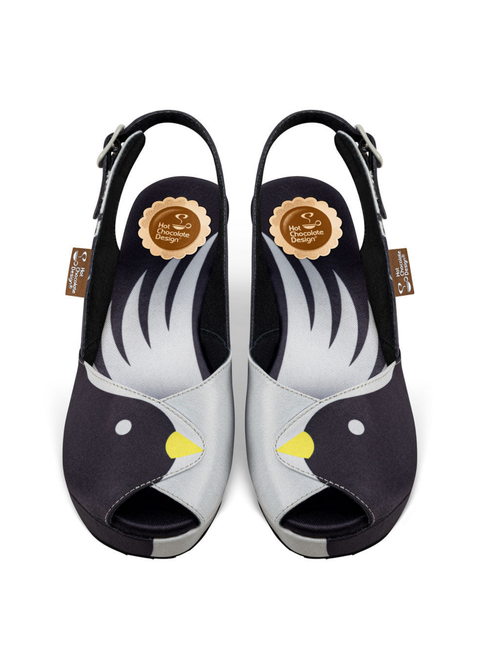 Chocolaticas® Black Birds Women's Sandal