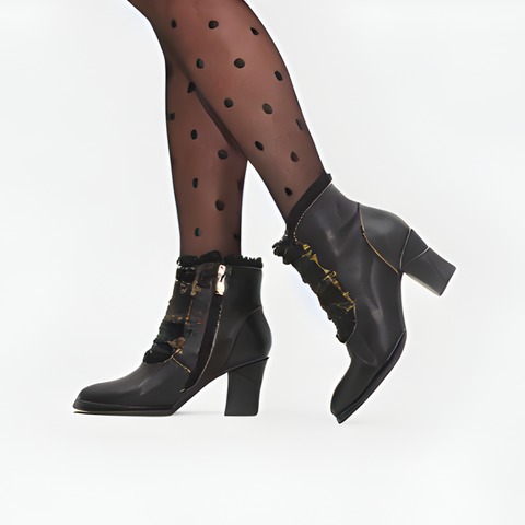 Galleria Metallic Victorian Booties