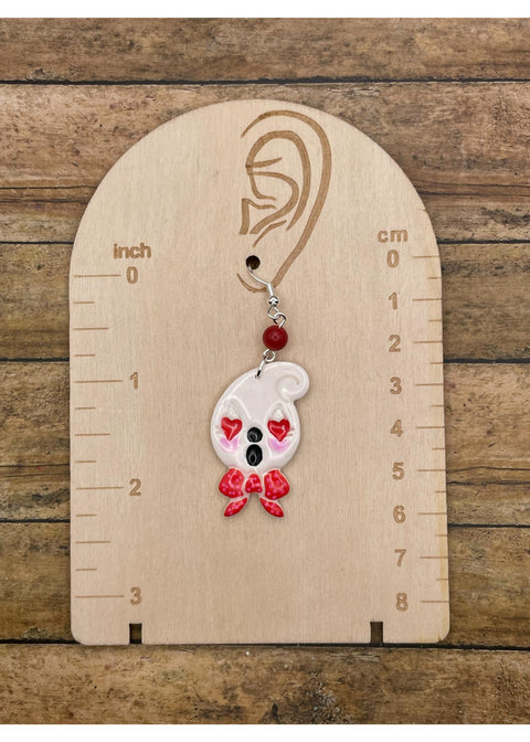 Retro Valentine Ghost Dangle Earrings