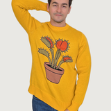 Unisex 100% Cotton Knit Sweater - Venus Flytrap
