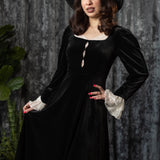 CORA - Velvet Mourning Midi Dress
