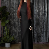 HELENA - Open Back Maxi Dress with Train