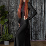 HELENA - Open Back Maxi Dress with Train