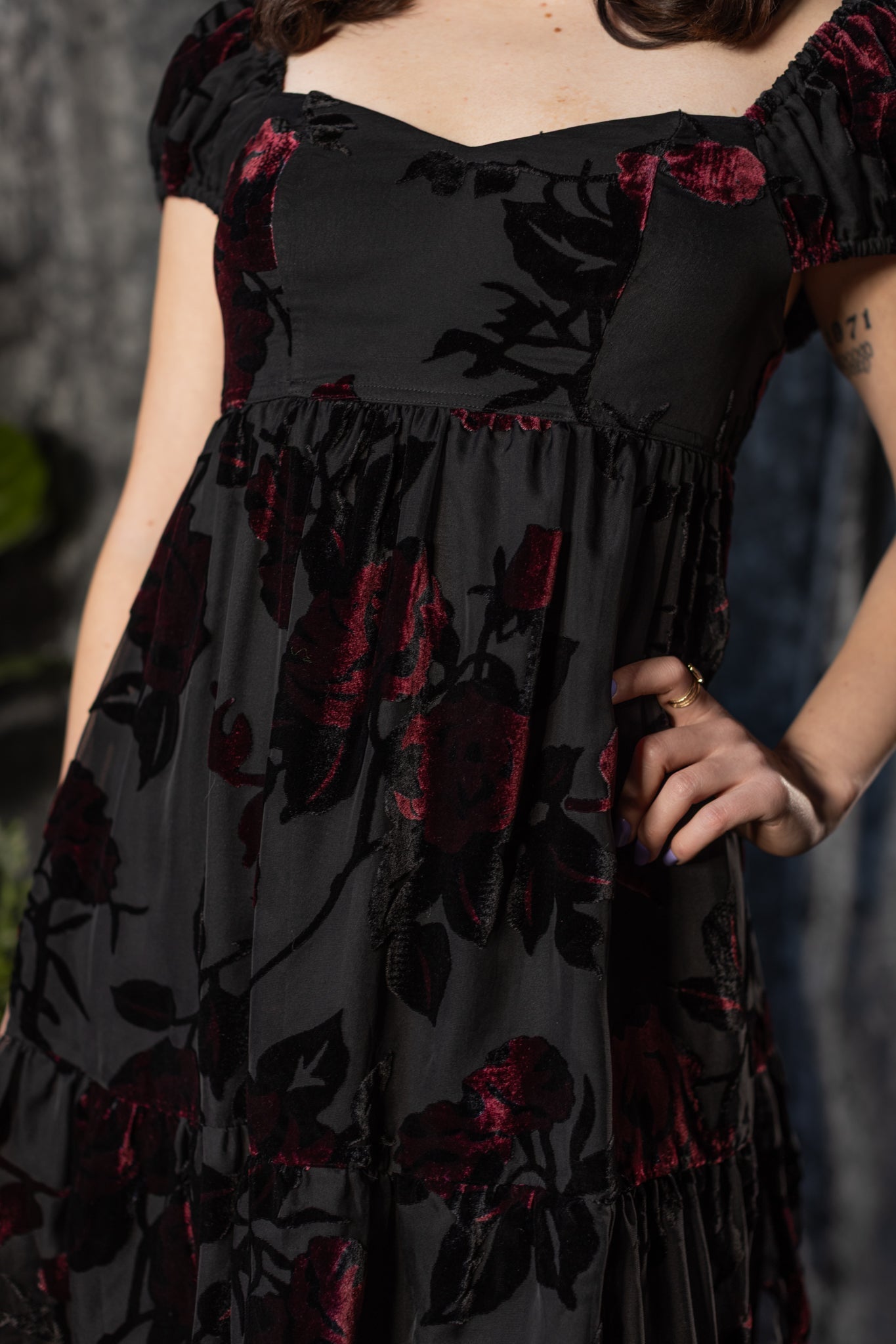 Reagan Romantic Floral Babydoll Dress