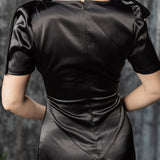 CECELIA - 30s Inspired Satin Cocktail Dress