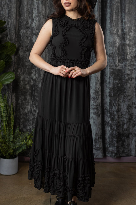KALMA - 70s Inspired Dress with Ruffle Details